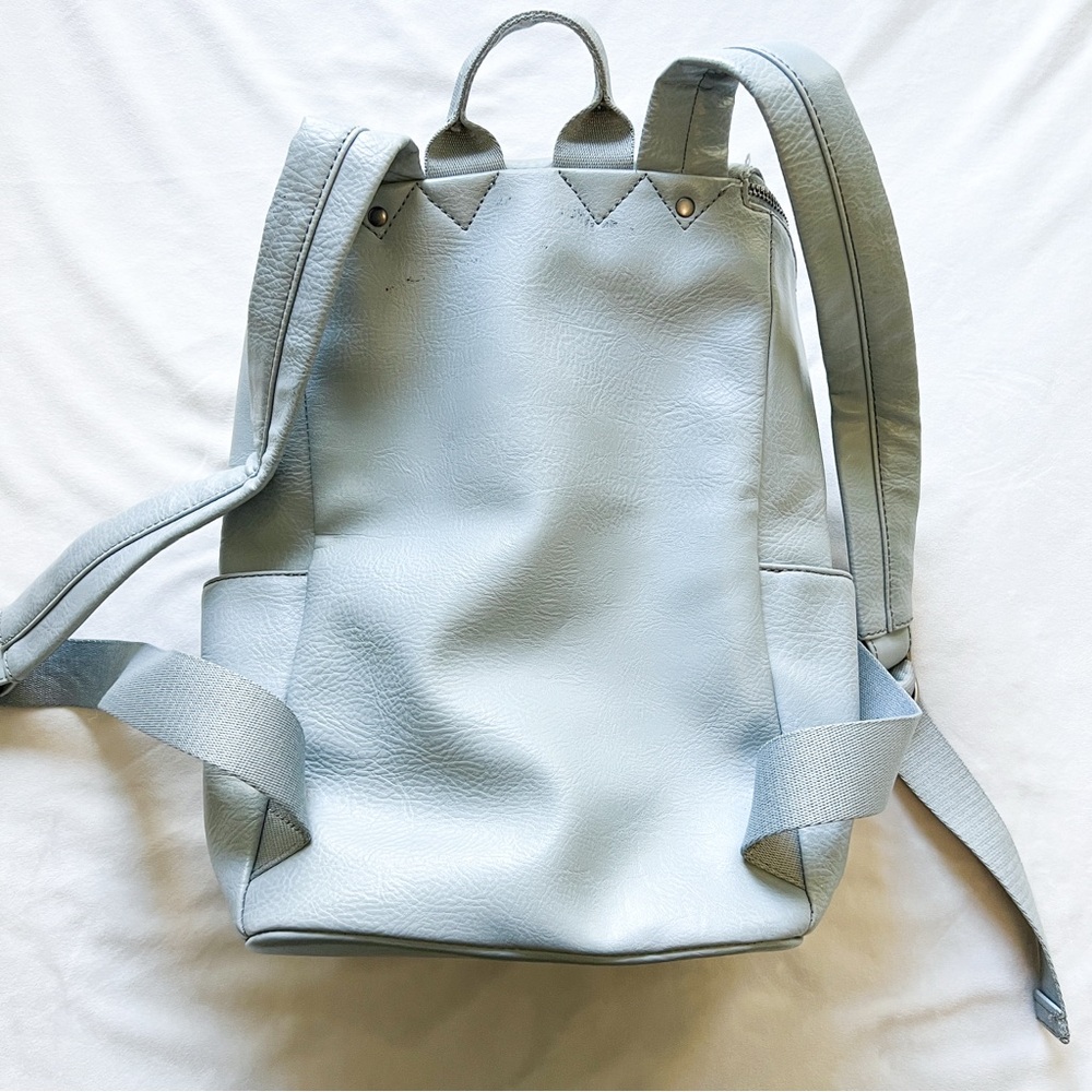 Matt & Nat Light Blue / Gray Vegan Leather Backpack - Picture 3 of 6